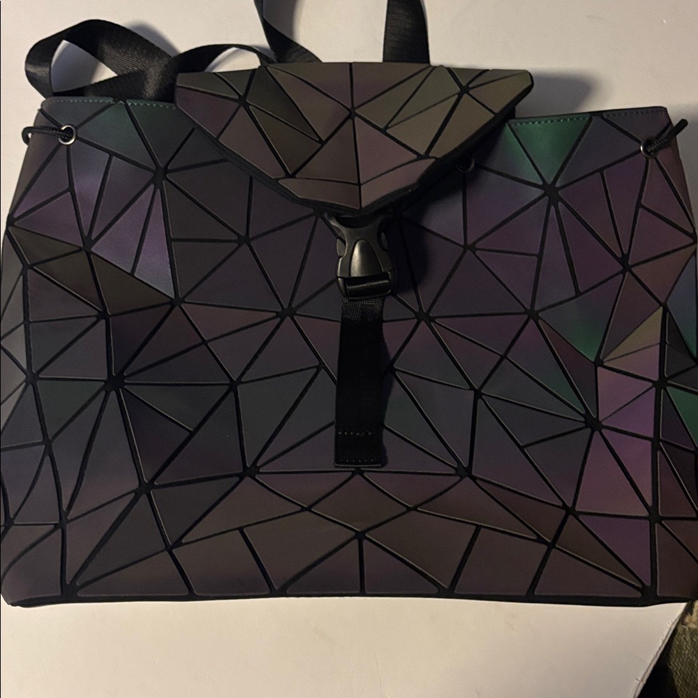 Backpack Geometric Luminous Fesign Adjustable Str… - image 2